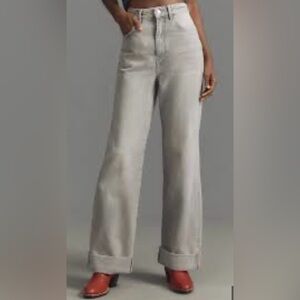 Anthropologie Pilcro Wide Leg Cuff Jeans